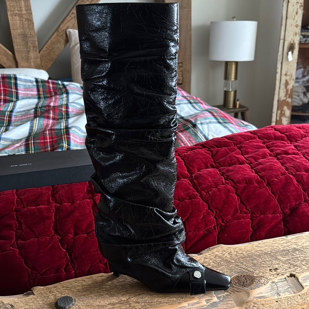 The Attico Black Heeled Boots